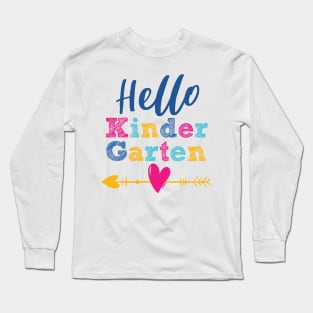 Hello Kindergarten, Back to School, Hello Kindergarten Long Sleeve T-Shirt